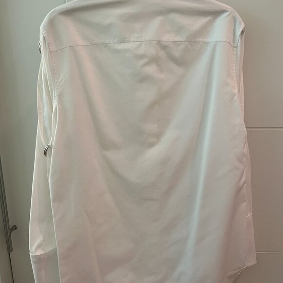 HELMUT LANG White Cotton Button Down Shirt with Straps - Women’s Size XS - Picture 6 of 9
